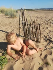 Child by the beach
