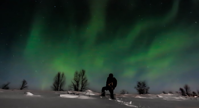 Aurora Hunting on Snowshoes, Saariselkä