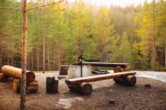 Campfire place at Sorola outdoor area