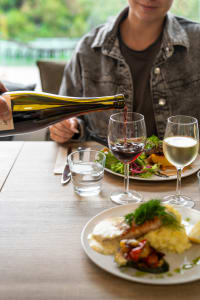 A la carte food experiences and great selection of wines and other beverages