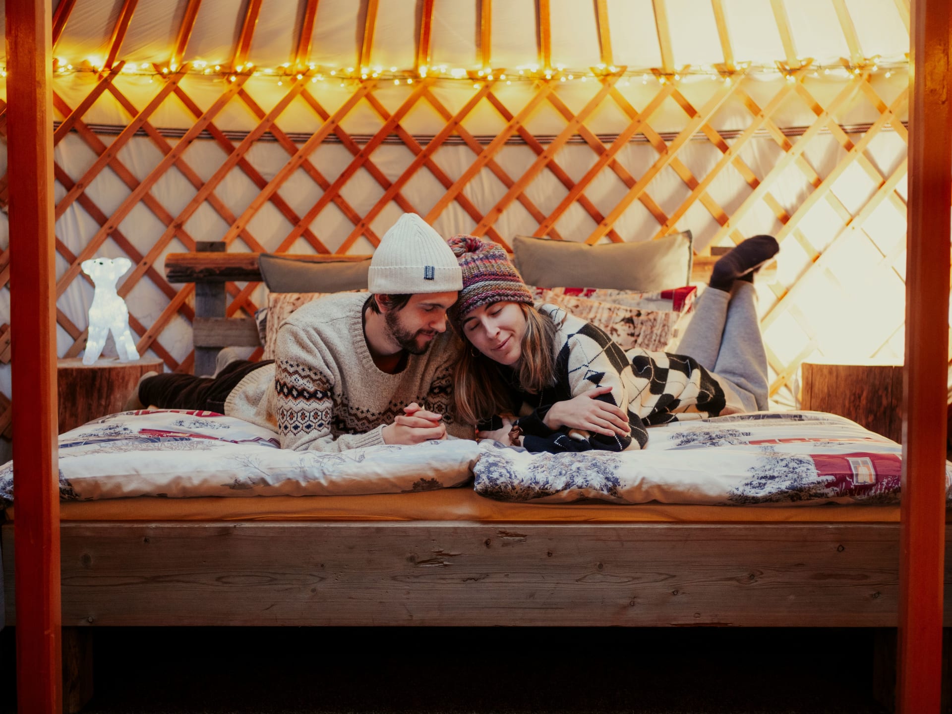 inside the yurt 