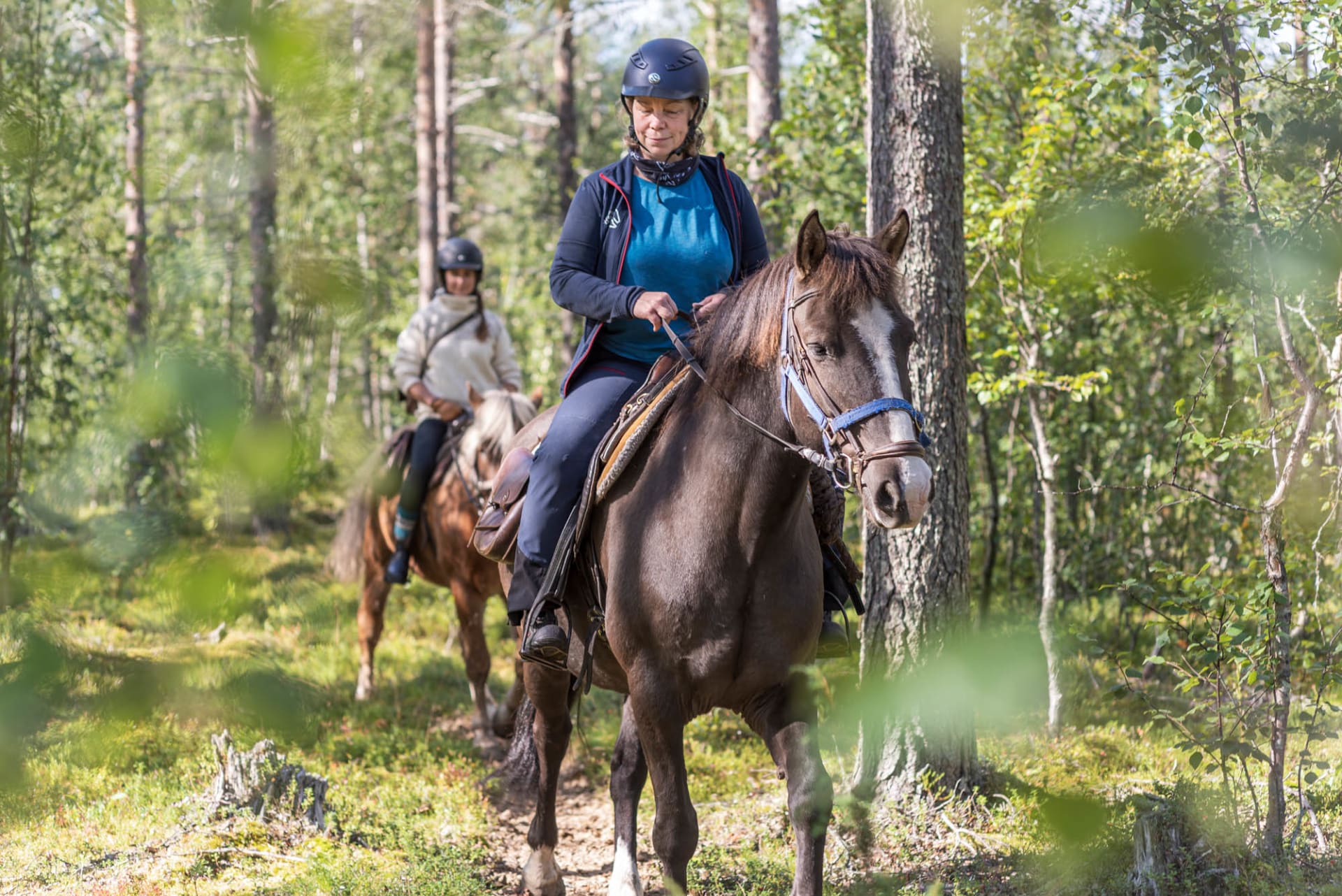 Levi horseback riding experience under the midnight sun