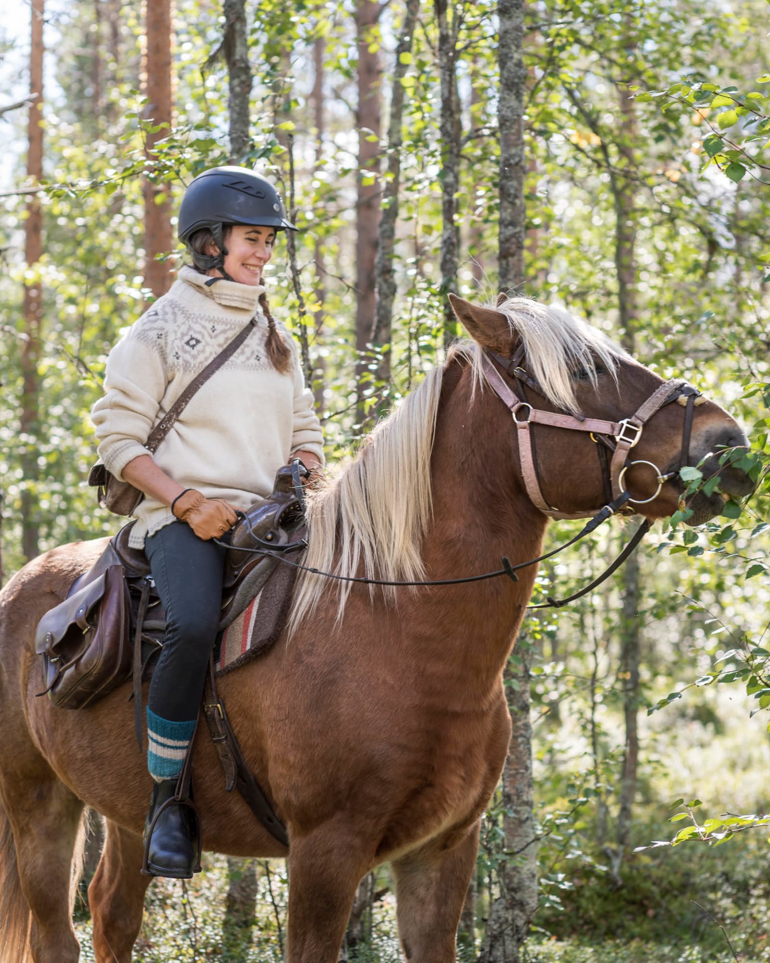 Peaceful horse trek in Levi’s scenic wilderness