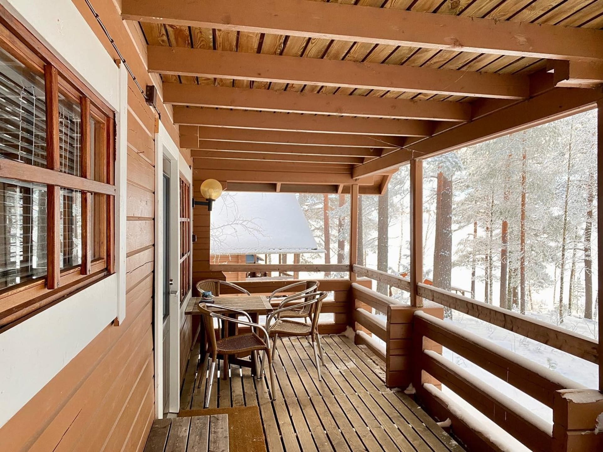 All the cottages have a terrace to the lake Saimaa.