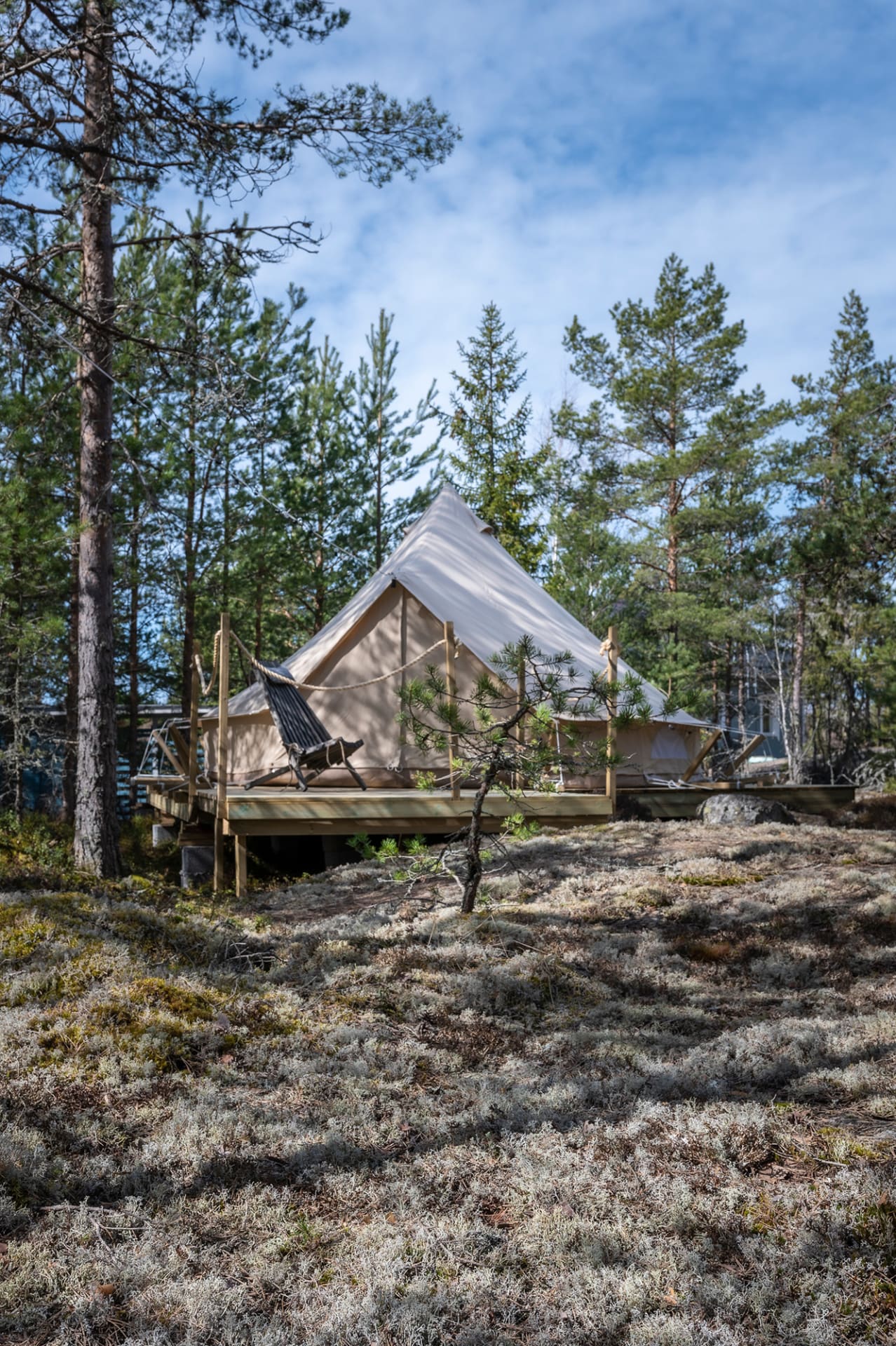Glamping accommodation at Kalliokumpu Eco Lodge. Glamping accommodation at Kalliokumpu Eco Lodge.
