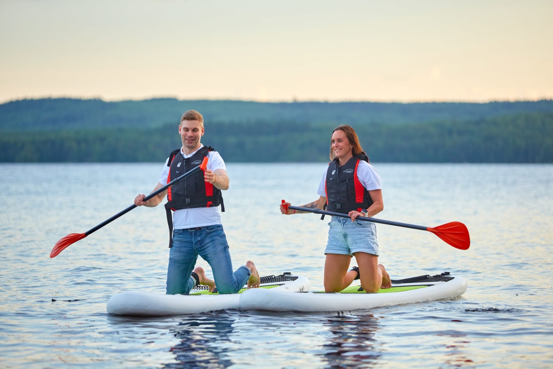 SUP-boarding on lake Pielinen