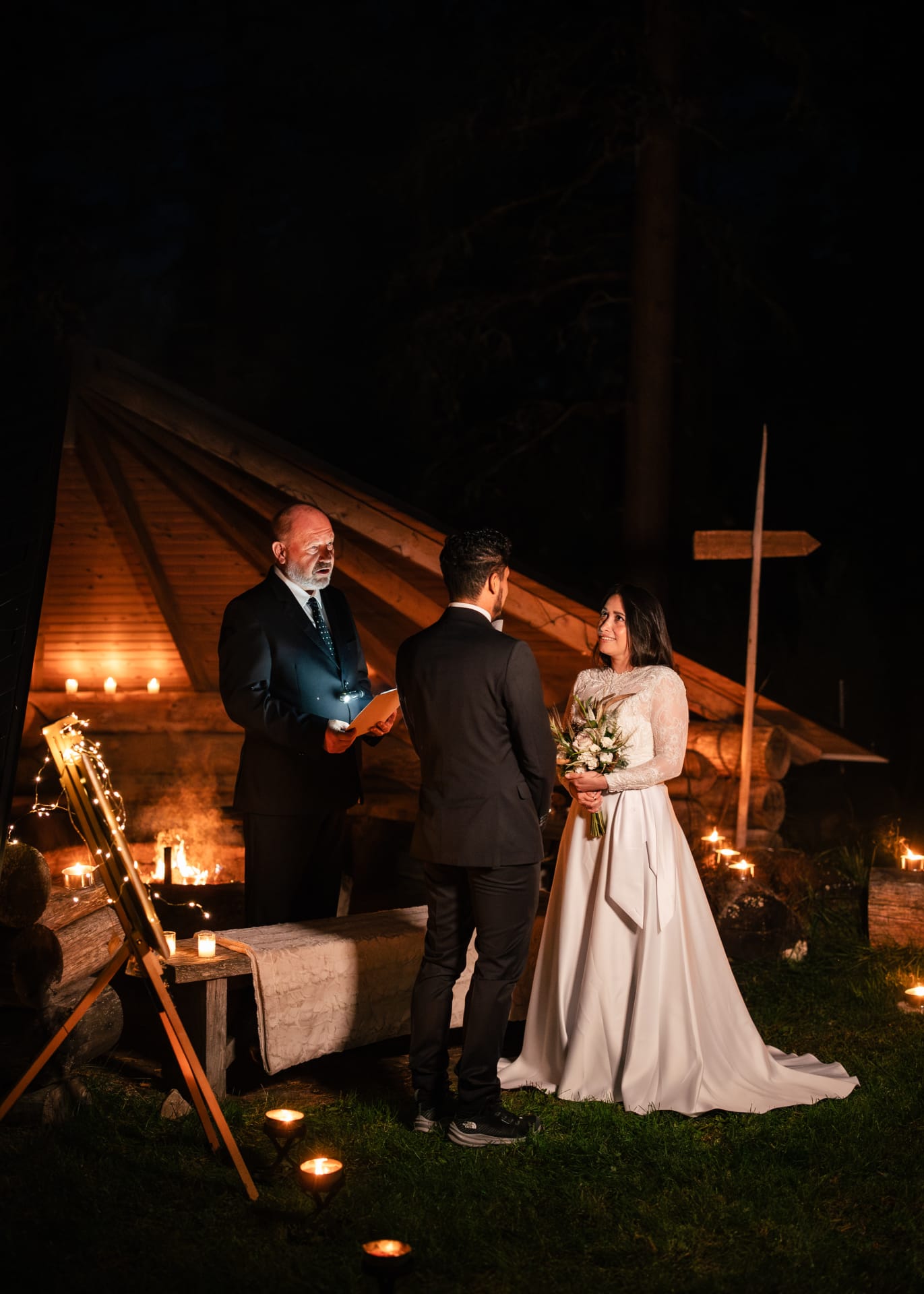 Lapland Simple Outdoor Wedding ceremony  Autumn
