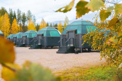 The glass igloos during autumn