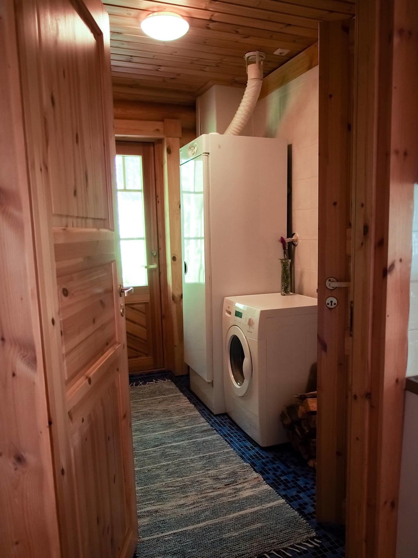 Yellow cottage laundry.