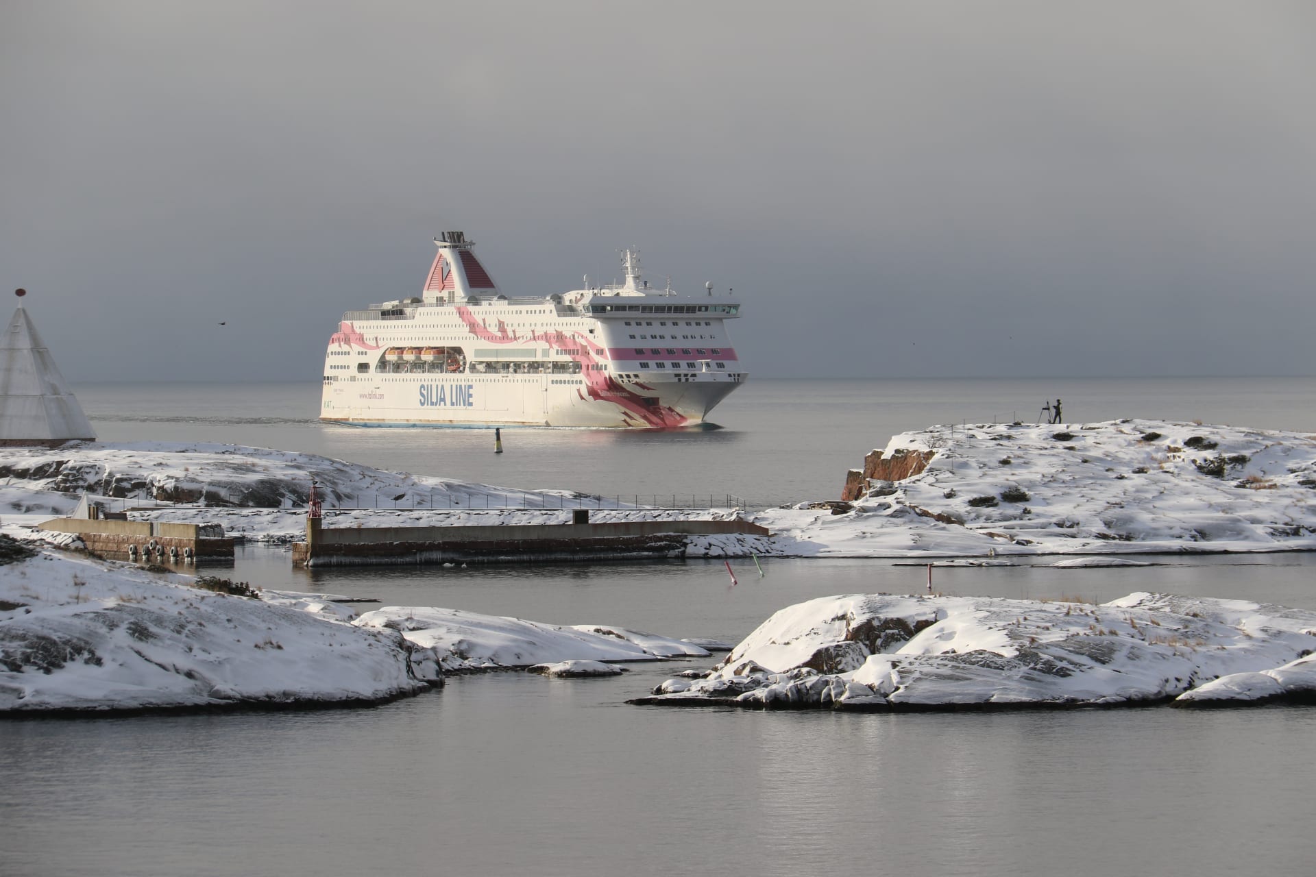 Baltic Princess in wintery Archipelago