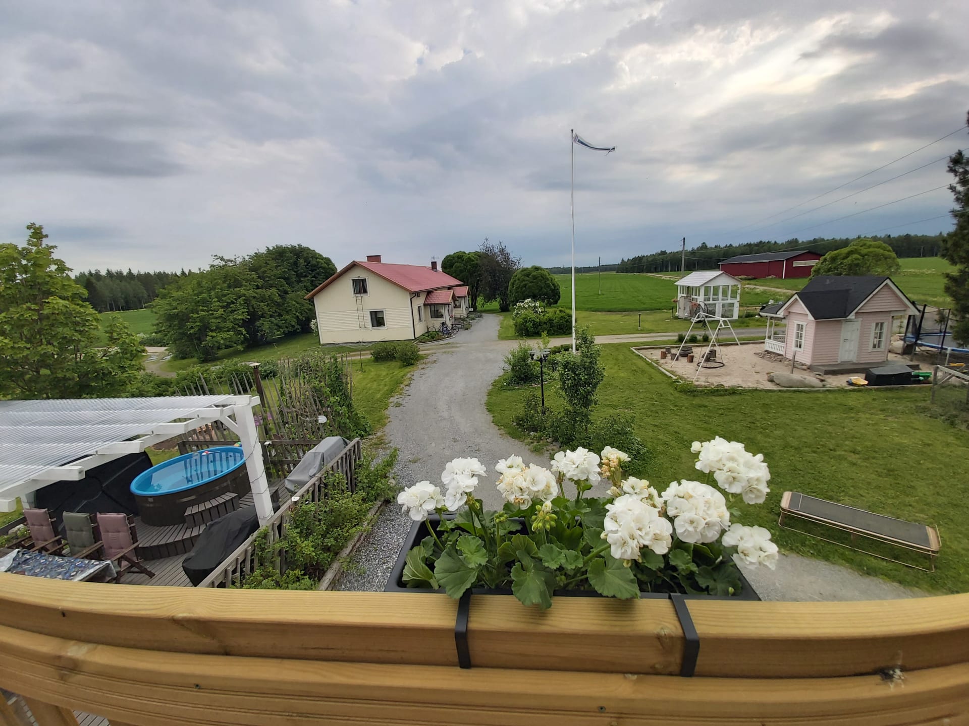 View from the barns balcony