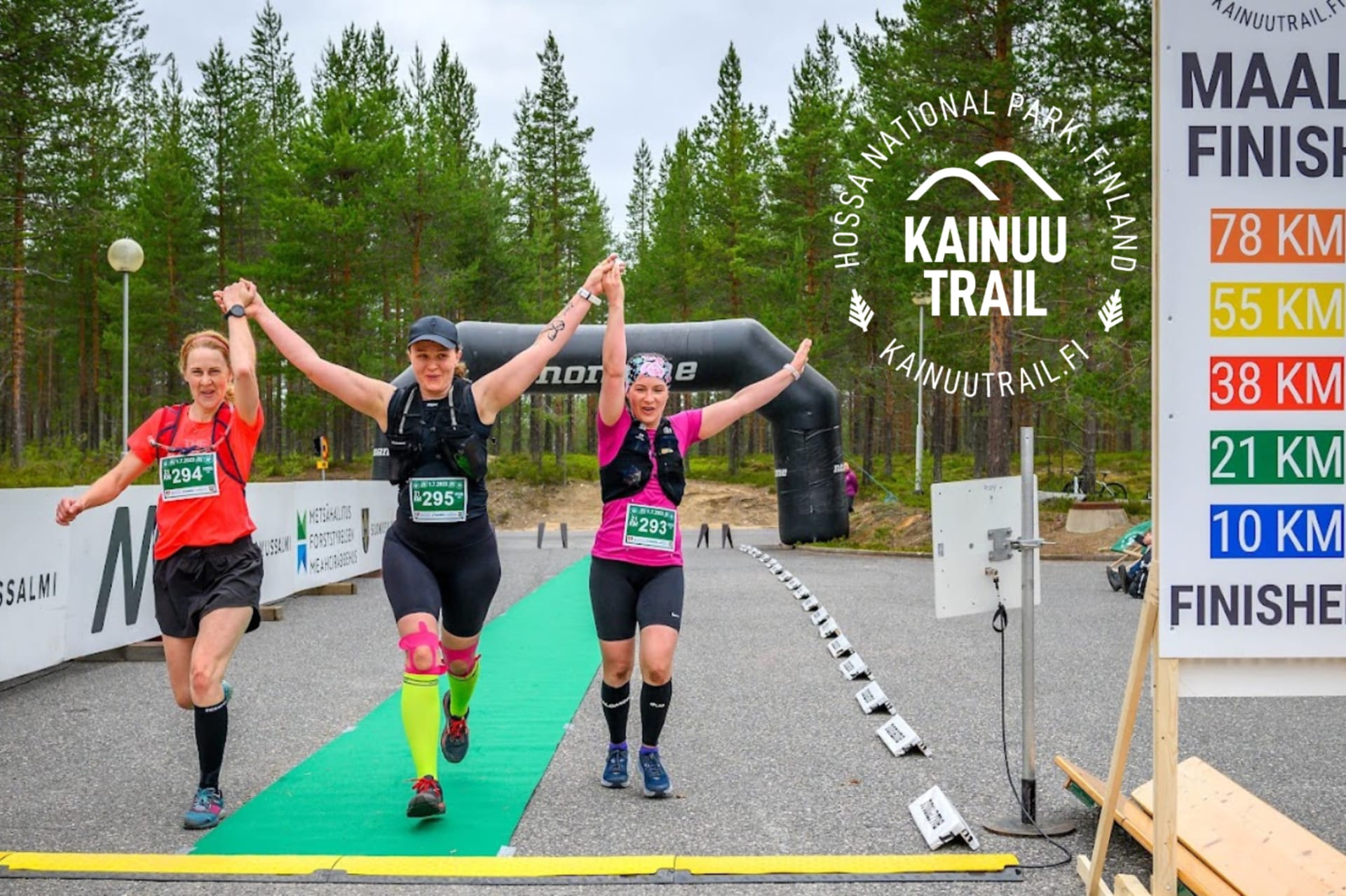Trailrunners atmospheric arrival to finish in Kainuu Trail 2023