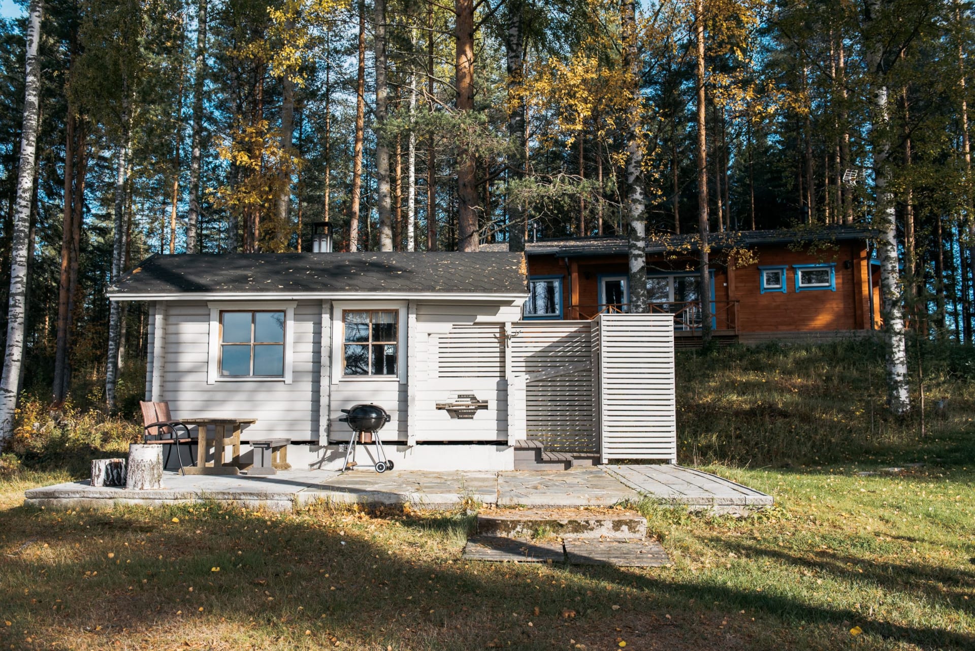 Sauna out on yard of Koukku cottage at Jokiniemen matkailu