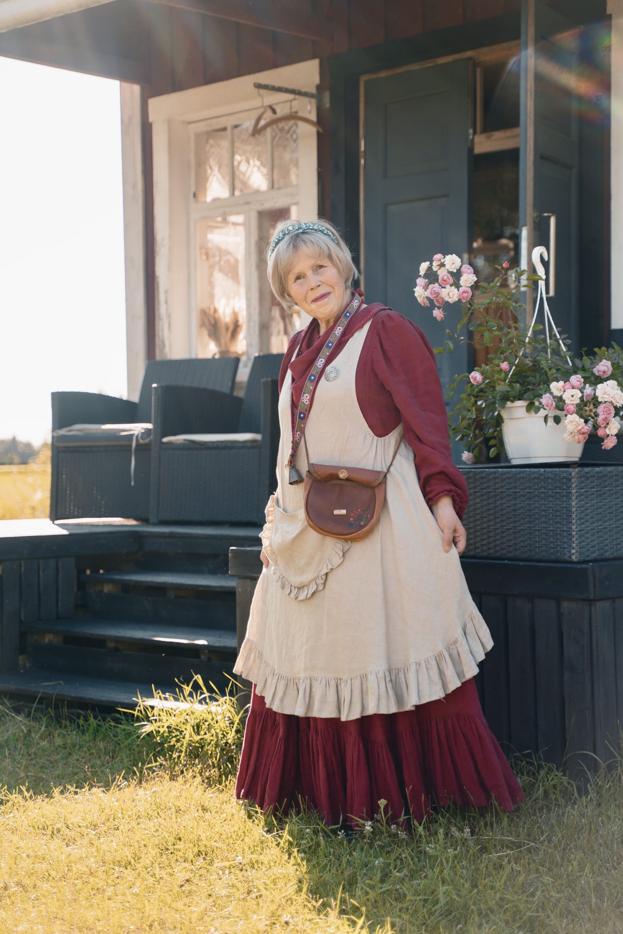 Mrs Santa Claus Finland at her house in Hailuoto island