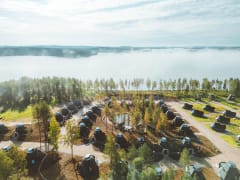 Autumn aerial of Apukka Resort Rovaniemi Lapland