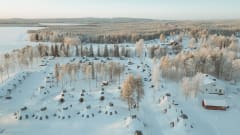 Aerial of Apukka Resort Rovaniemi Lapland