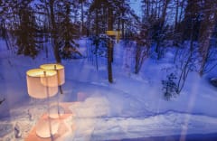 Talvimaisema huoneesta.