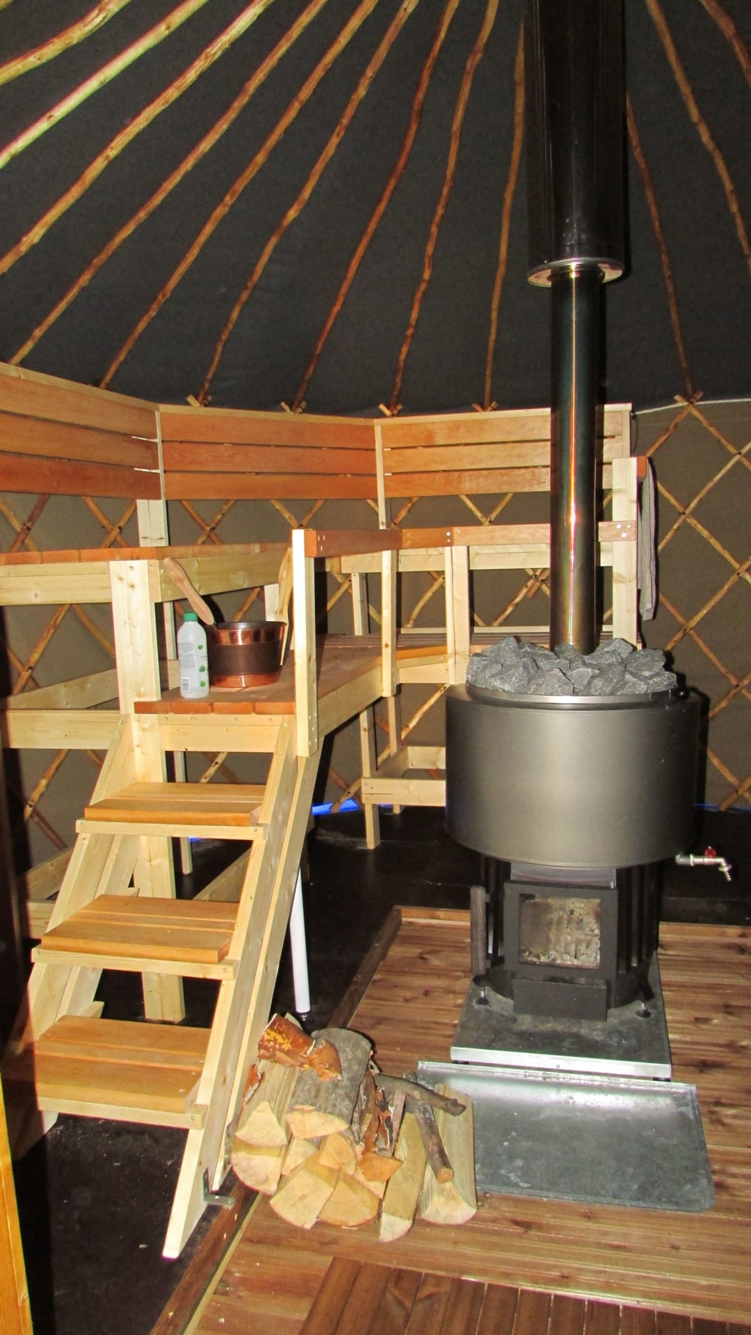 Yurt sauna at B&B Taiga Spirit