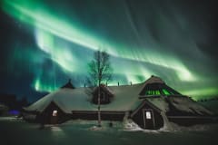 The Kota Restaurant with Northern Lights