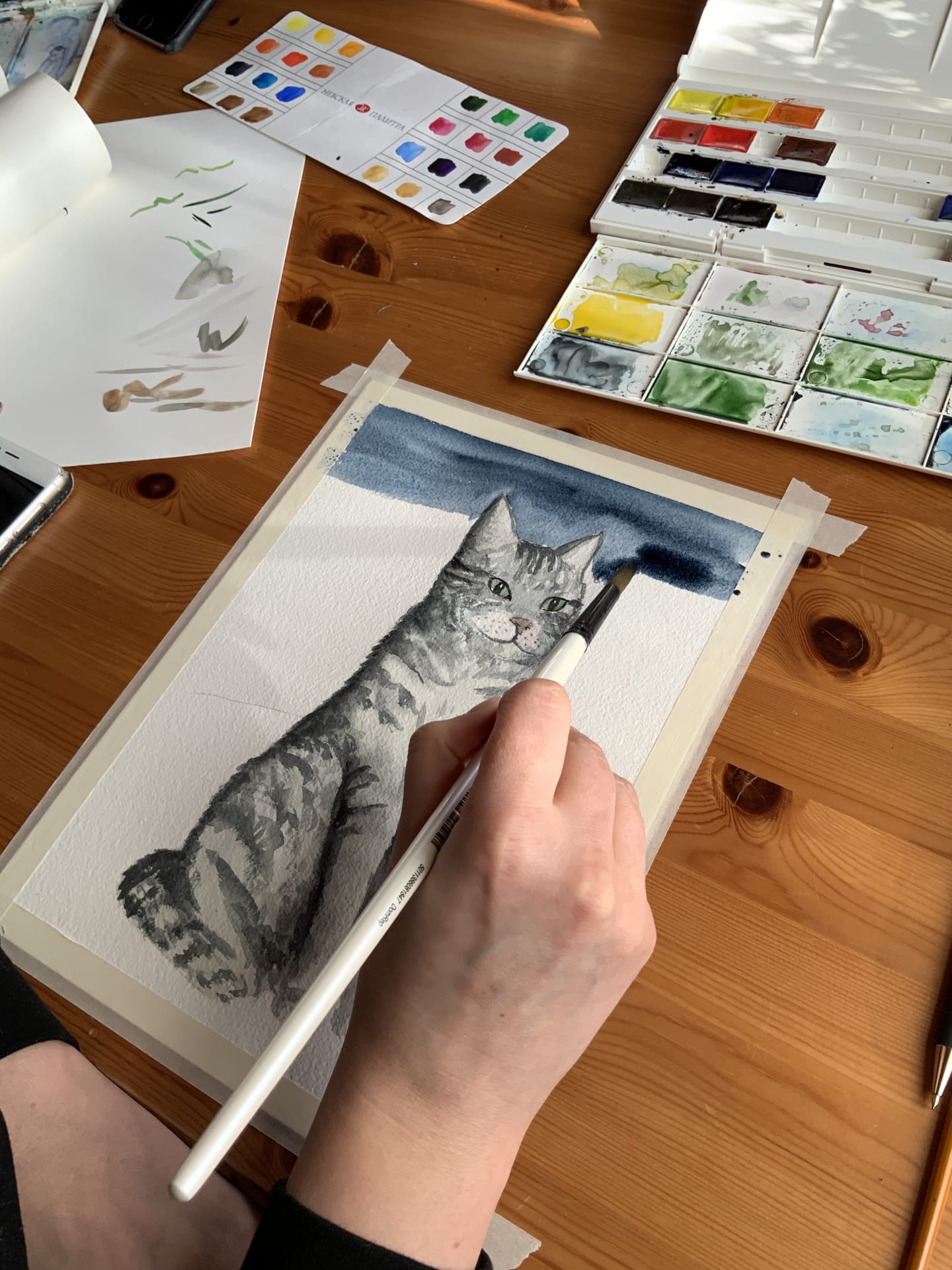 A cat in the work of art by Mari Pohjanvesi