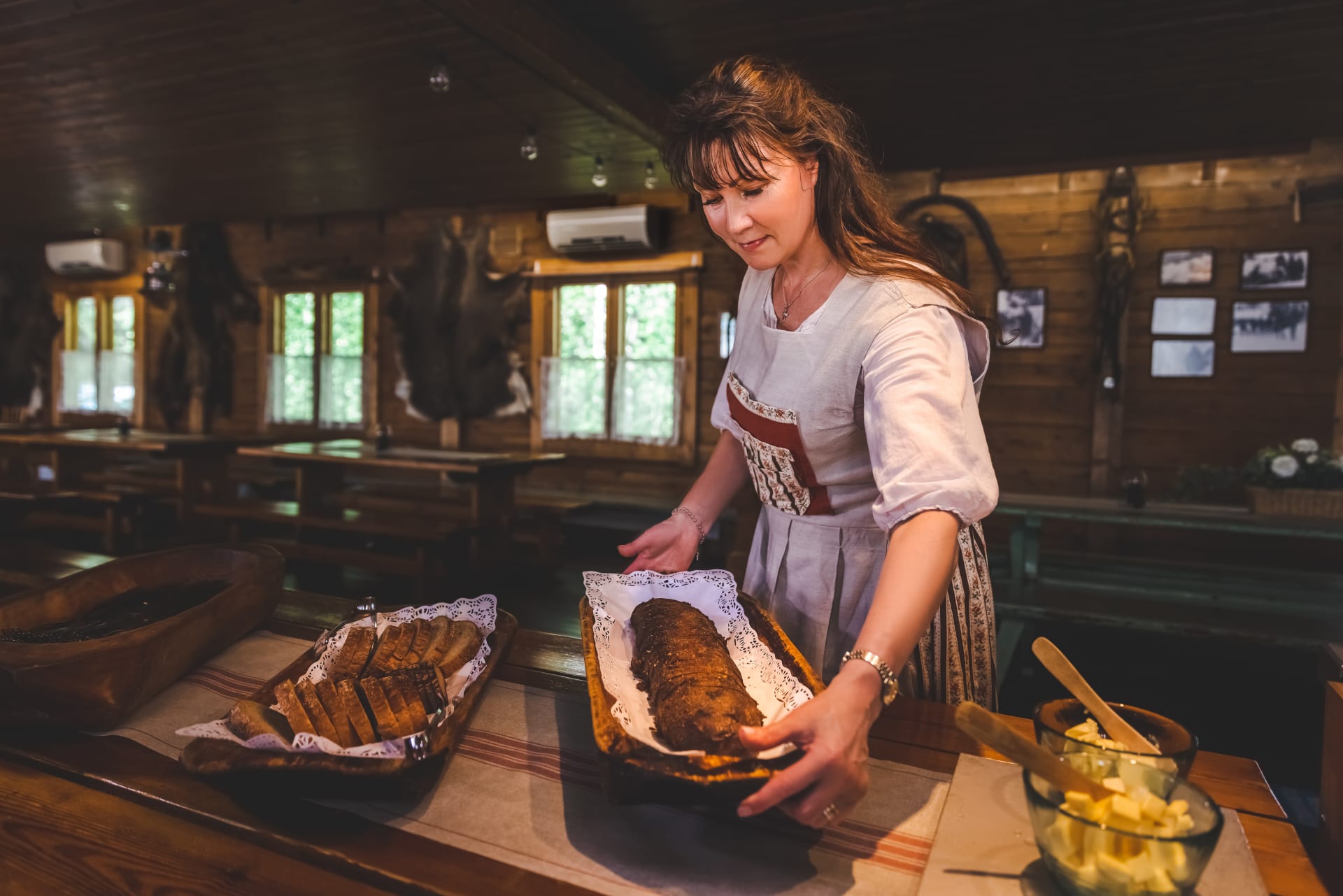 Traditional buffet in Jätkänkämppä