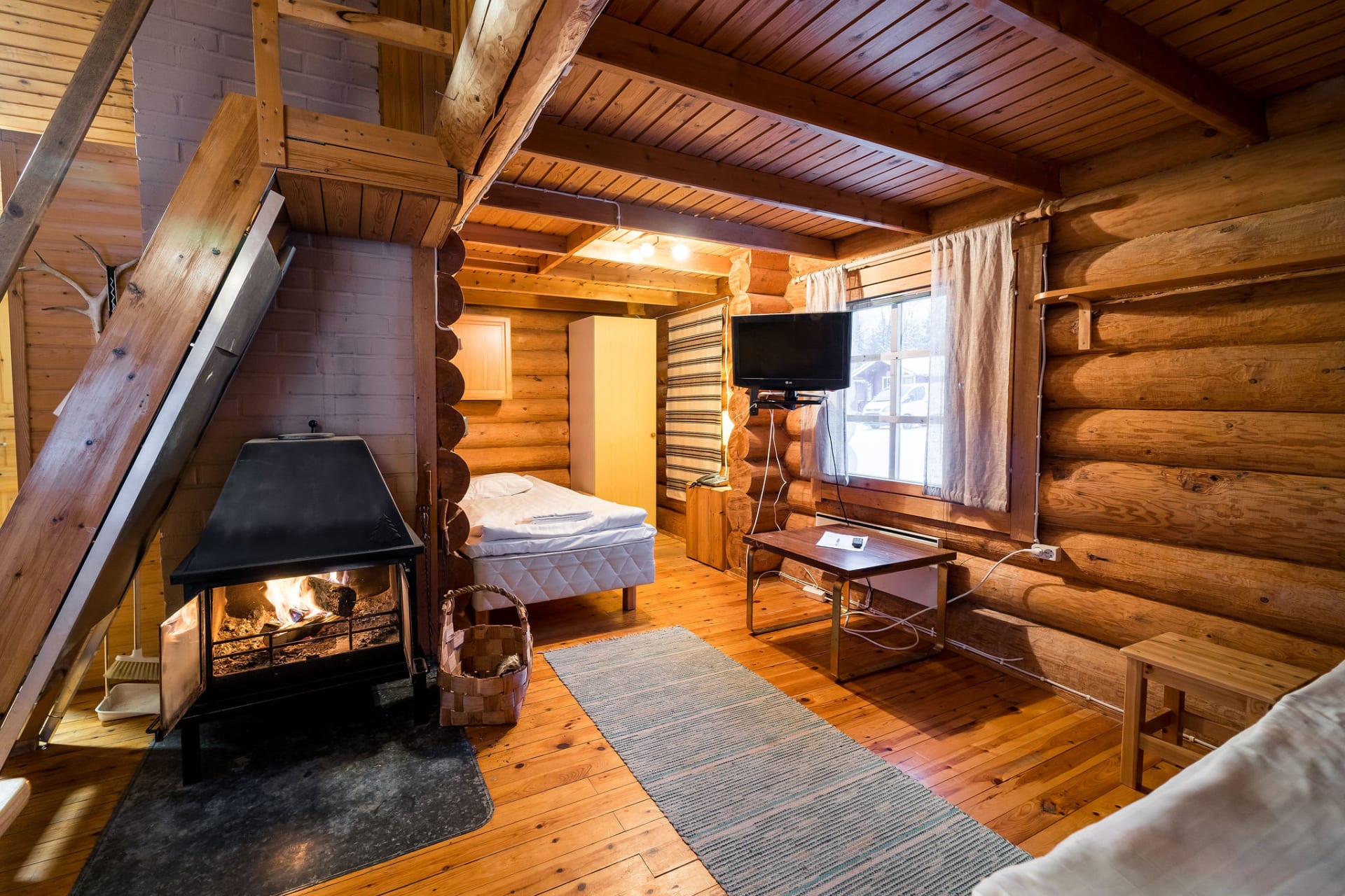 Inside one of the cottage