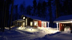 Villa Raita in Winter, dark sky