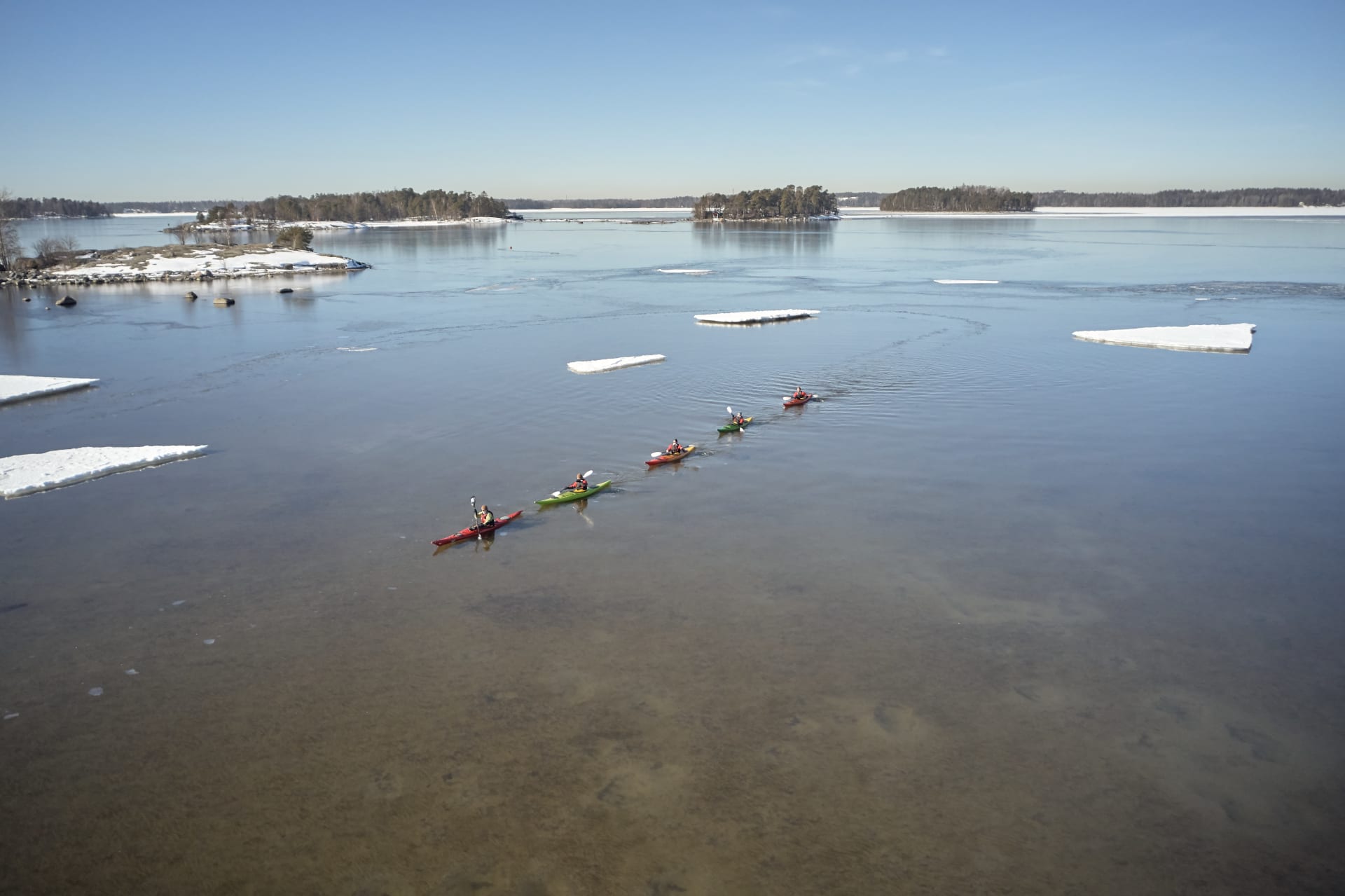 Experience Winter kayaking in Espoo archipelago, Finland