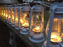 Lanterns in line