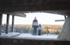 Mother and a child at Kaunisharju observation point