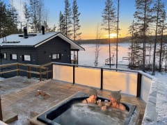 In the tub of Villa Viita in winter.