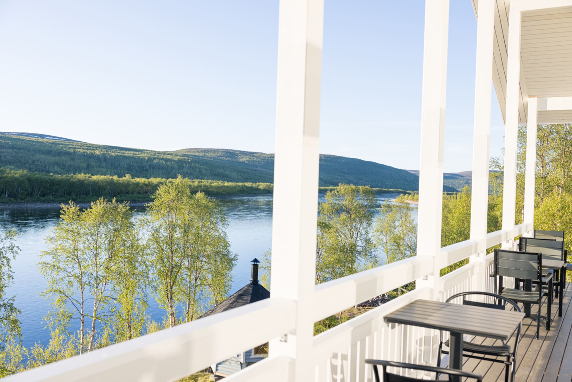 View from the terrace over the mighty Teno river