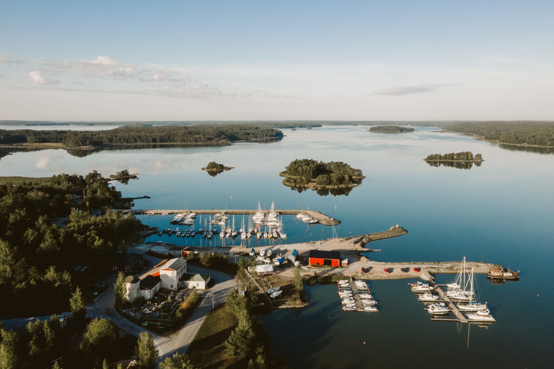 Förby Marina from birds eye.