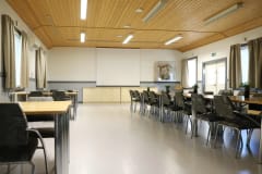 The Nevala hall is suitable for both meetings and parties. The hall also works perfectly as a space for physical activities. The hall has room for about 50 people.