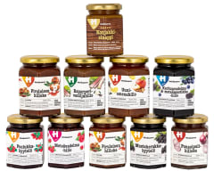 Heinäsaaren hillot, hyytelöt, lisukkeet ja sinapit.