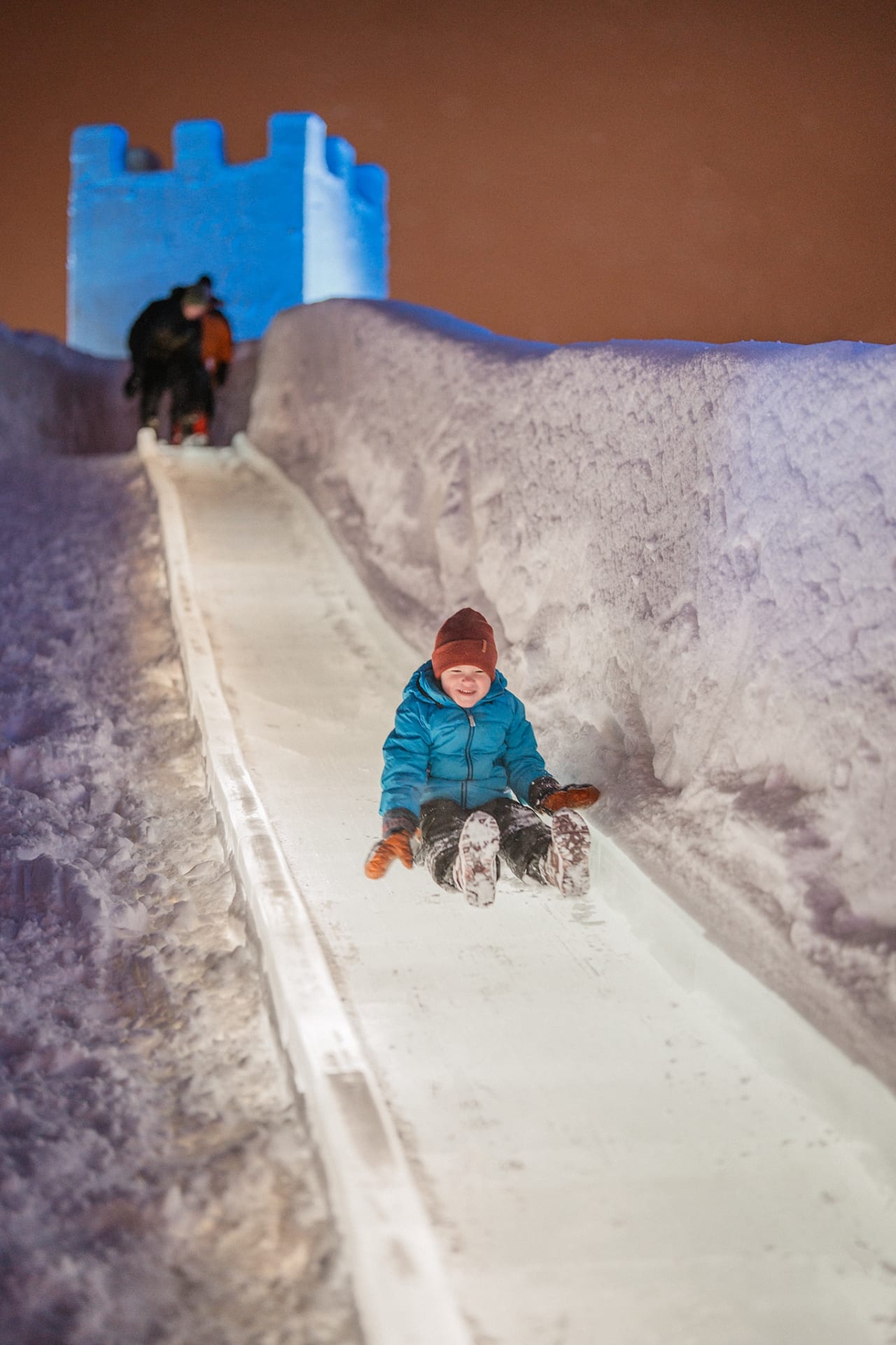 30 meters long ice slide