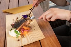 Seasonal menu in Lokkilinna seaview restaurant