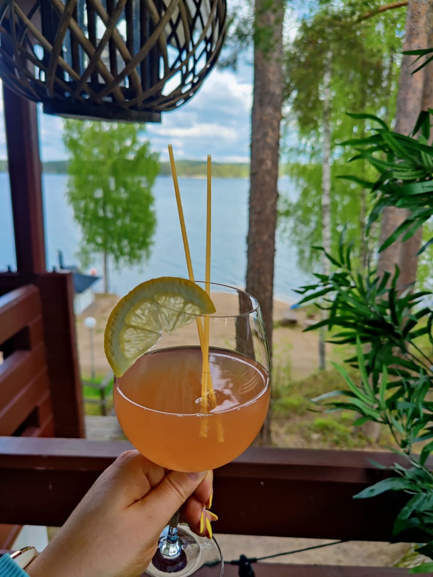 Summer terrace with a view of Saimaa