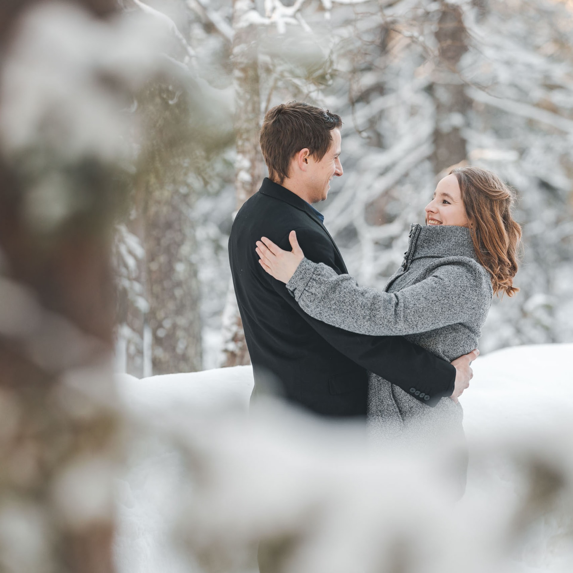 Simple Outdoor Wedding ceremony winter