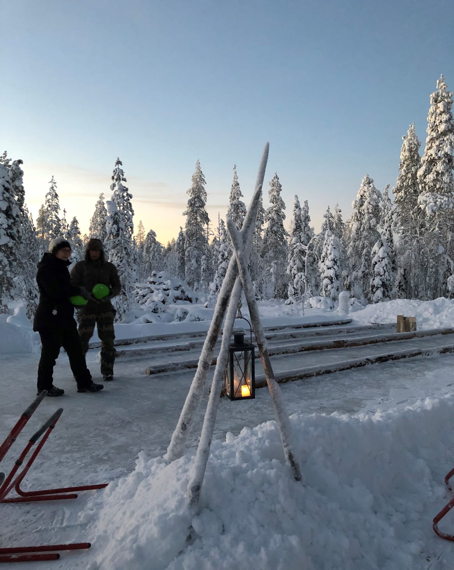 Ice track bowling and guests in Kotatieva