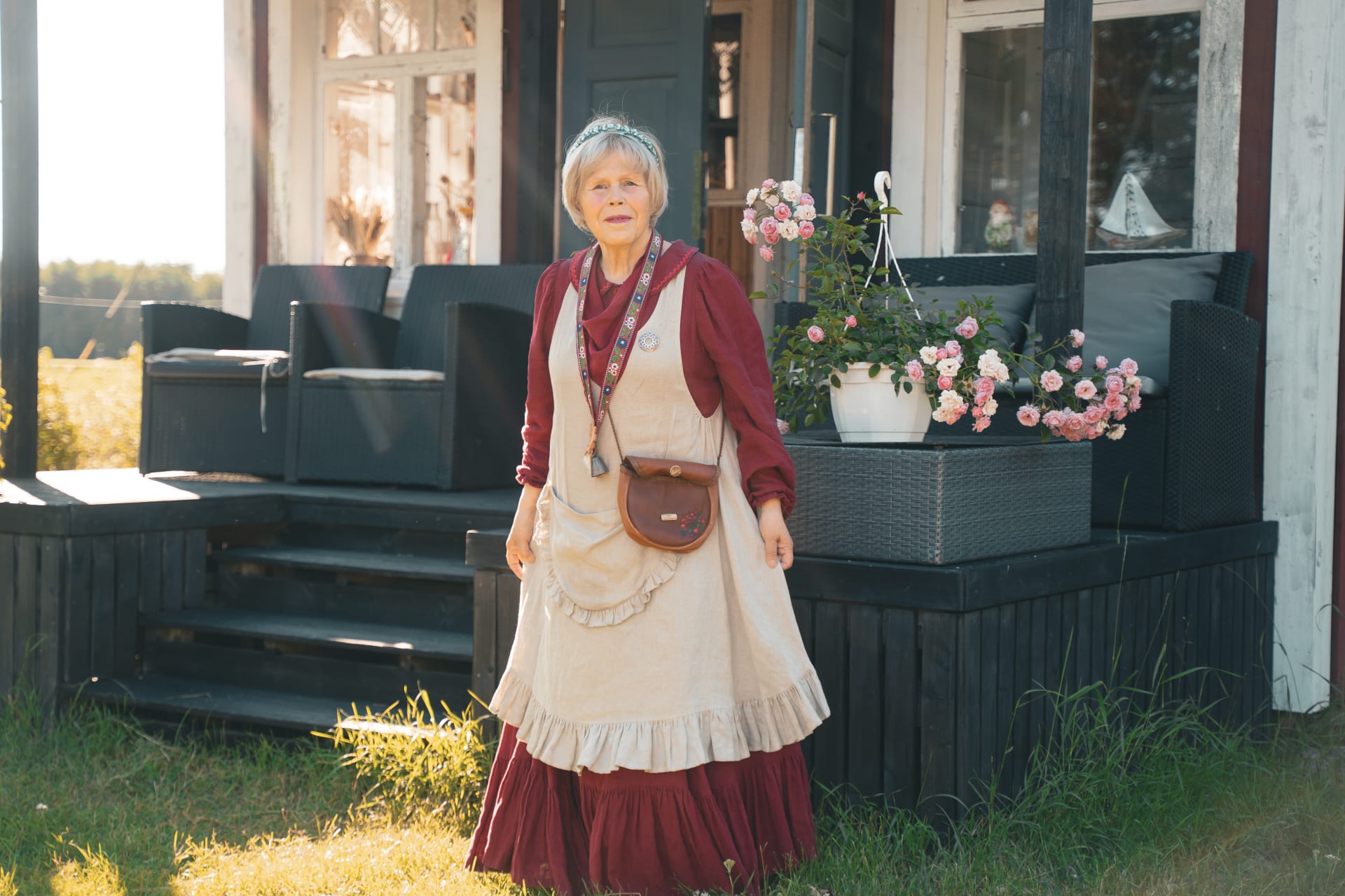 Mrs Santa Claus Finland at her house in Hailuoto island