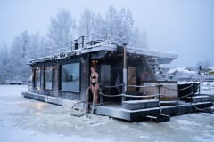Lainesauna at wintertime
