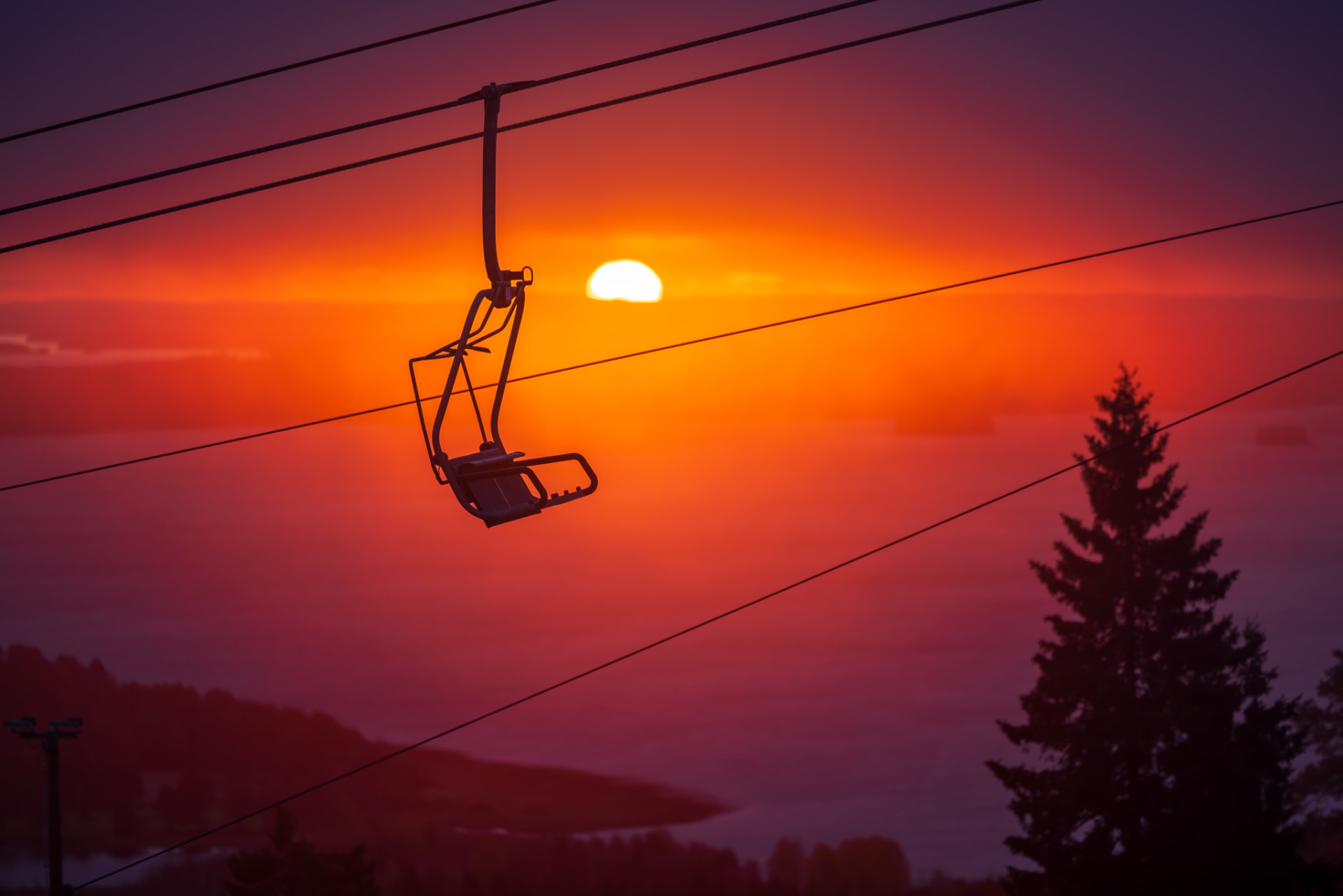 Sunset in autumn