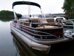 The fishing boat can accommodate 11 passengers in addition to the driver.