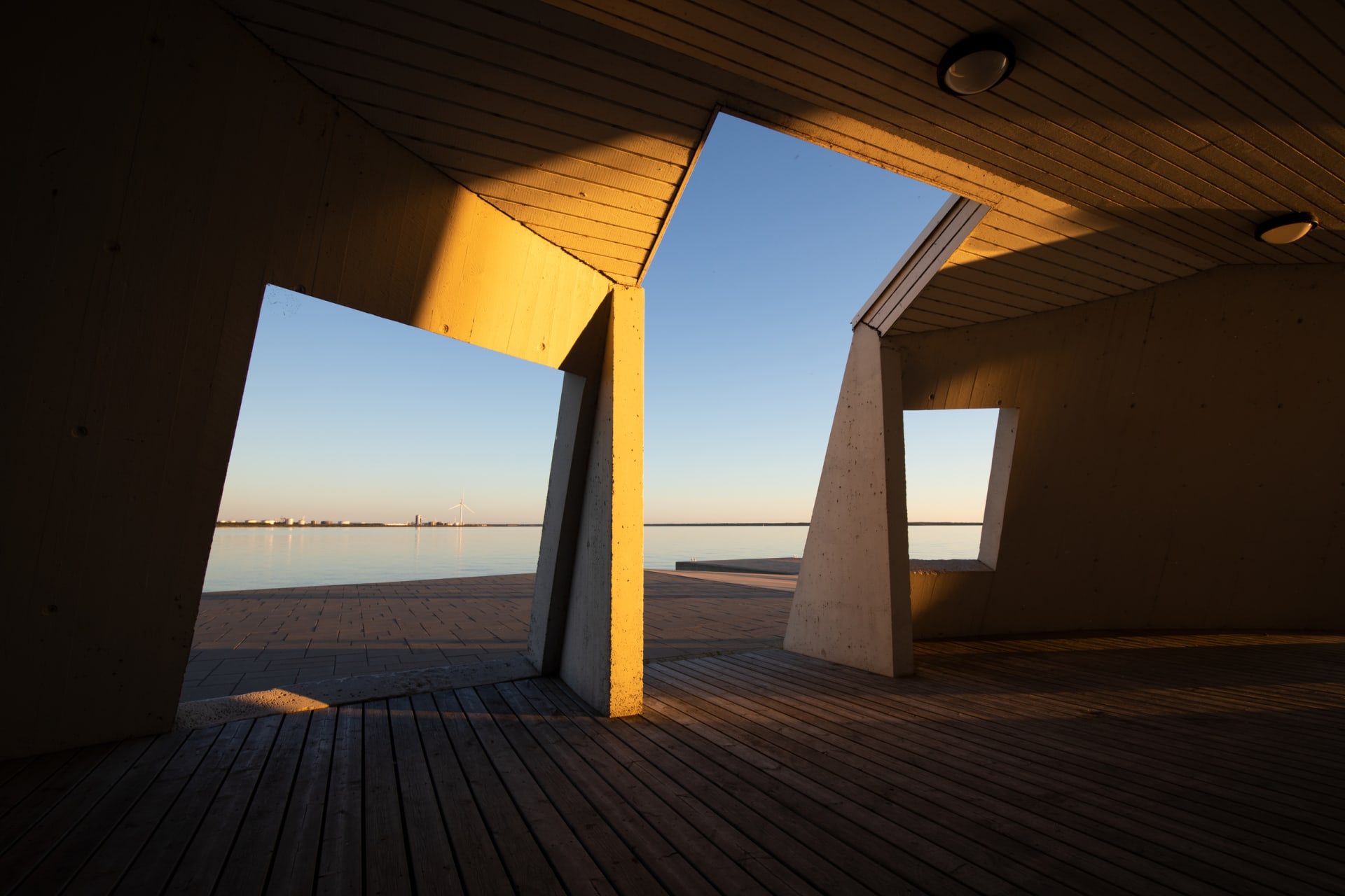 Inside Nallikari lighthouse.