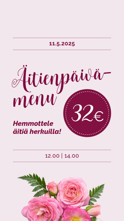 Hovin äitienpäivämenu