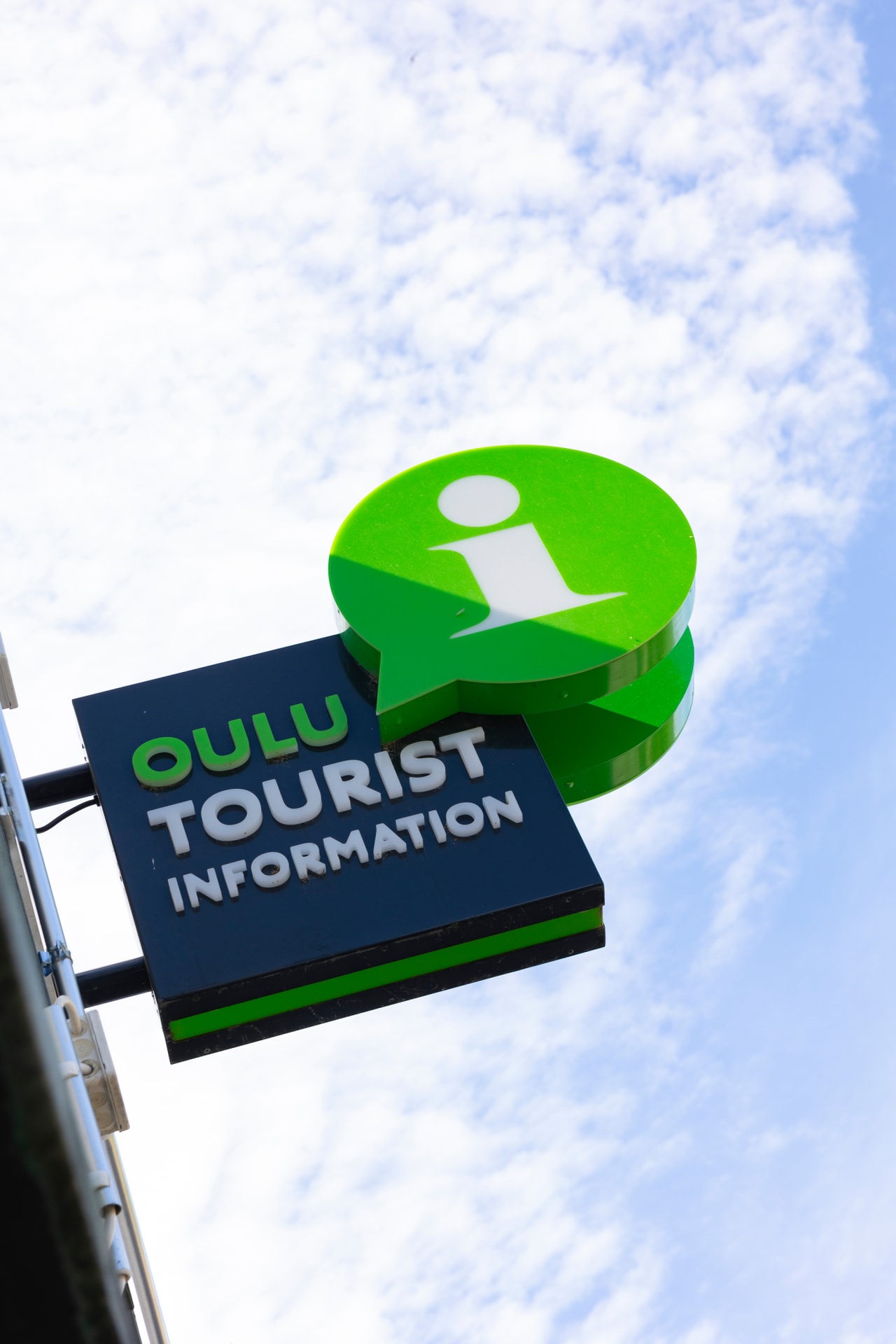Tourist information sign outside.