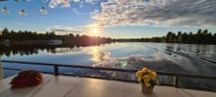 Koivurannan saunalautta auringonlasku Oulussa.