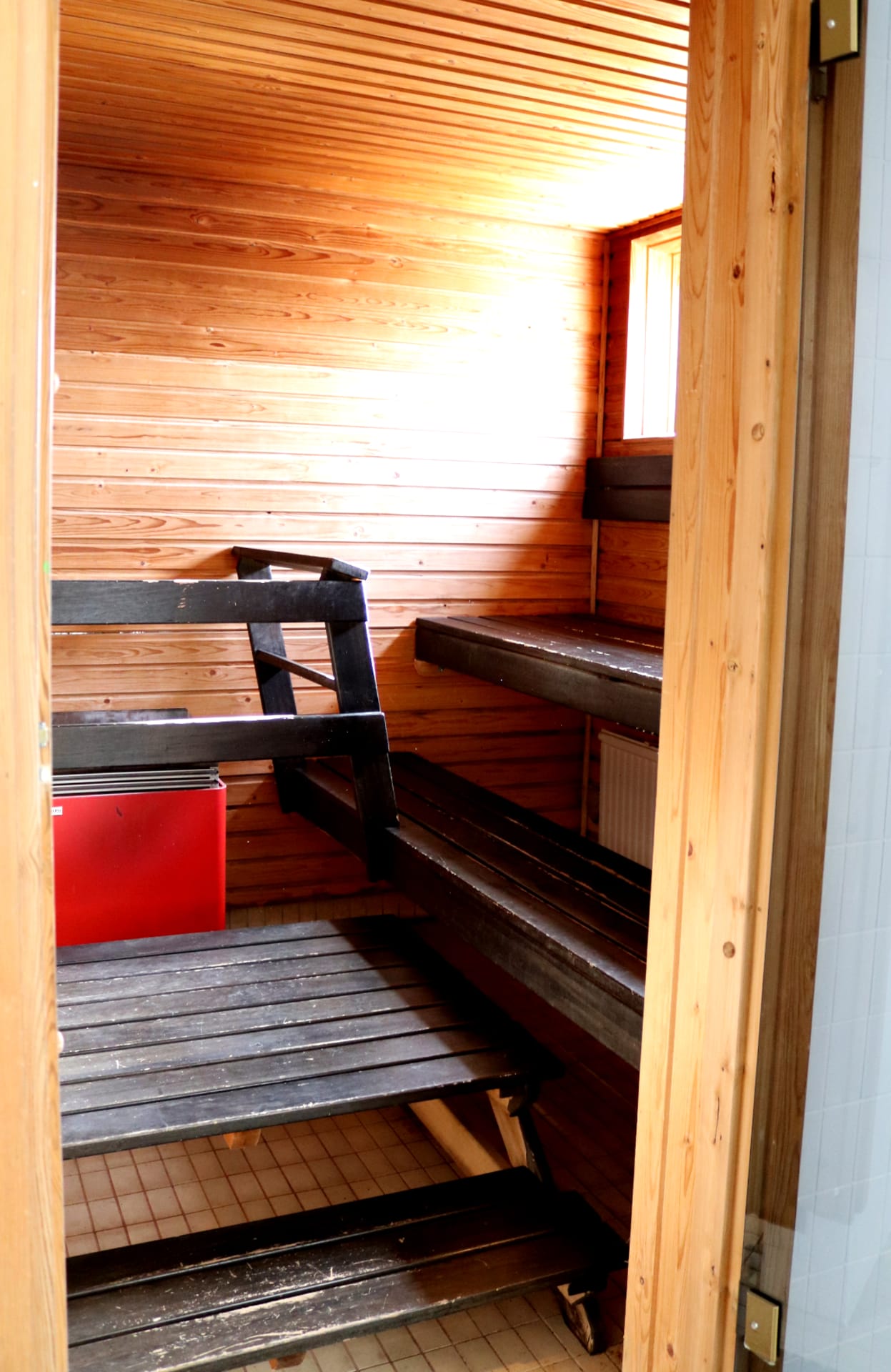 Sauna for up to 15 people.