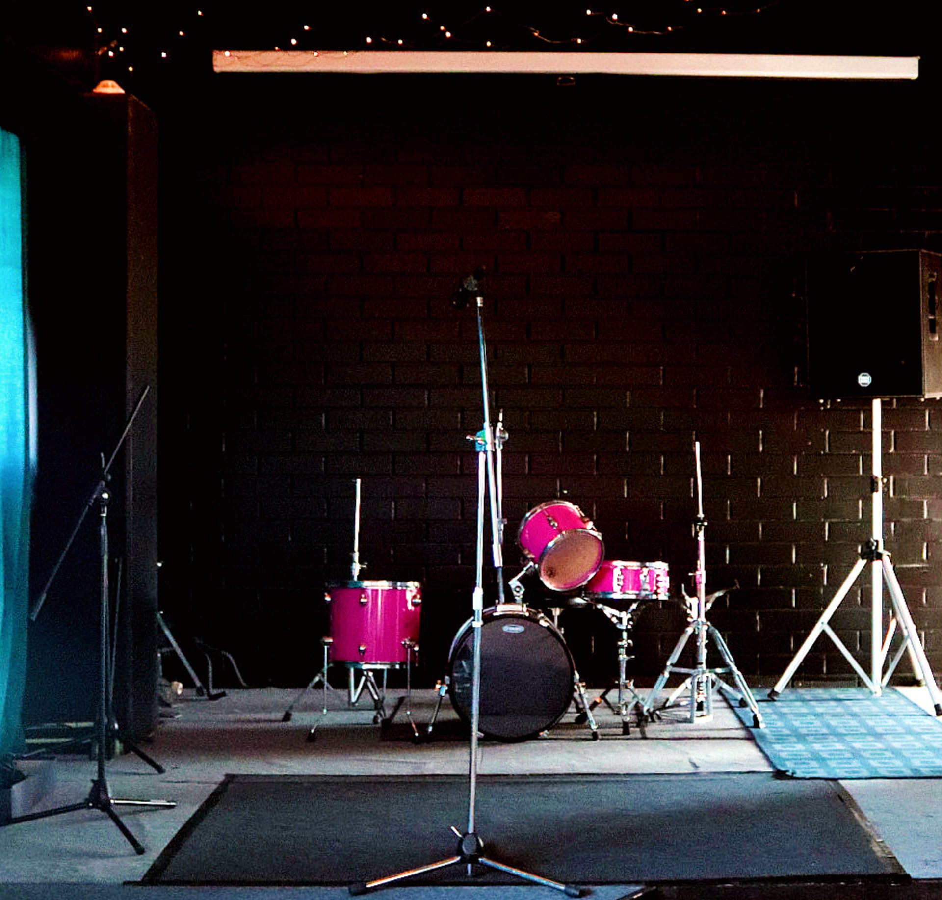 Stage for live shows and performances.